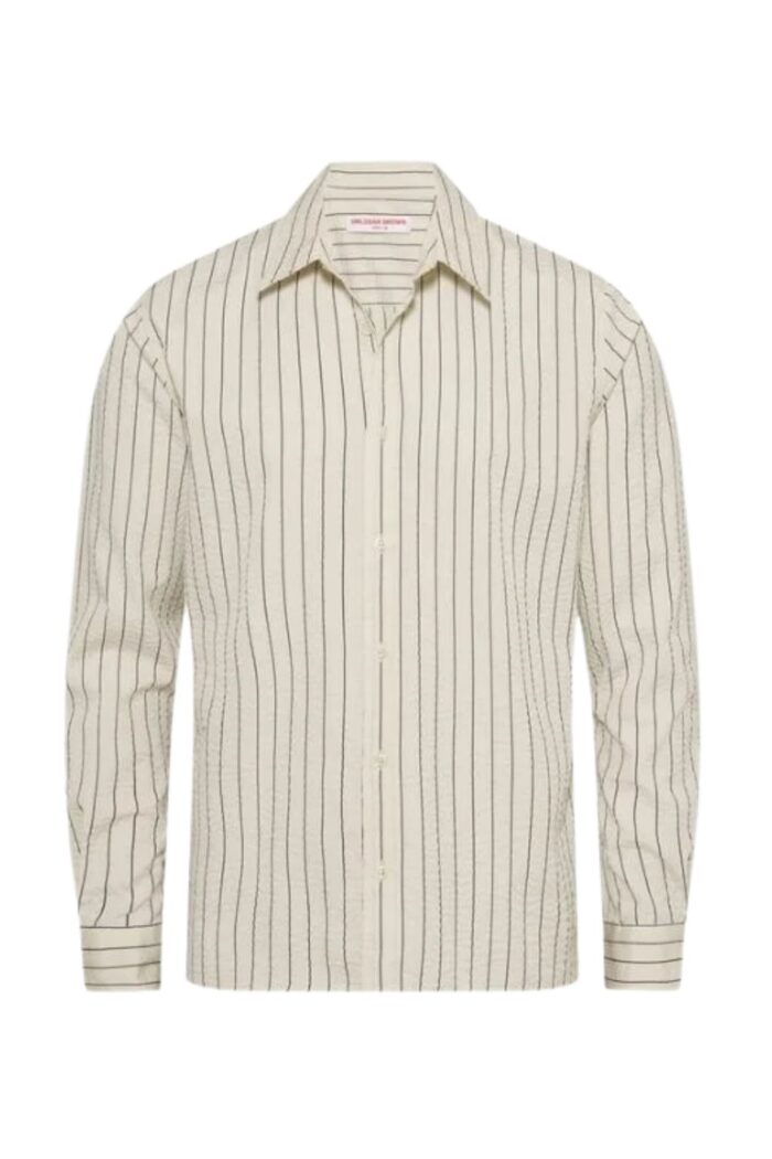 ORLEBAR BROWN Justin Fine Stripe Latte Night Iris
