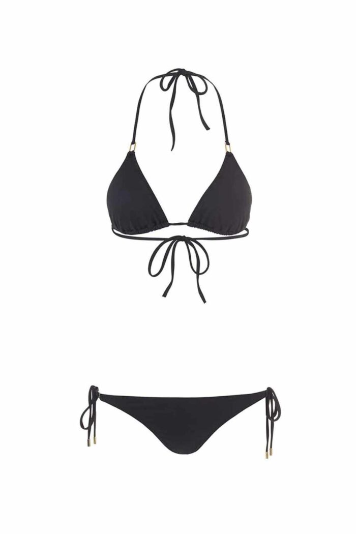 Melisa Odabash Cancun black bikini set ghost