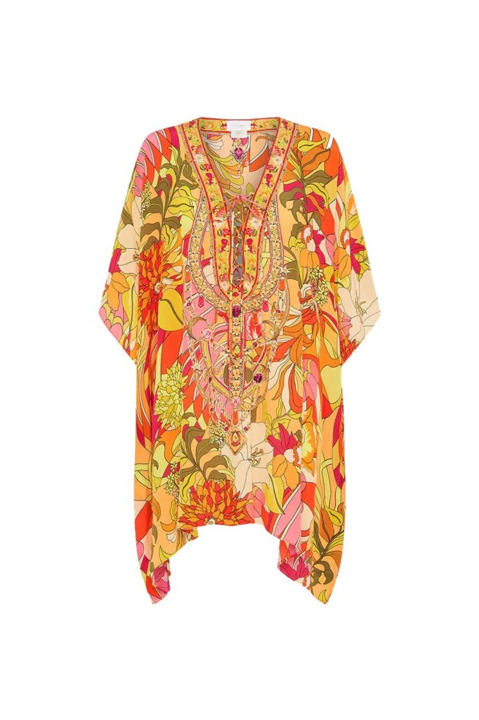 short lace up kaftan The flower child society