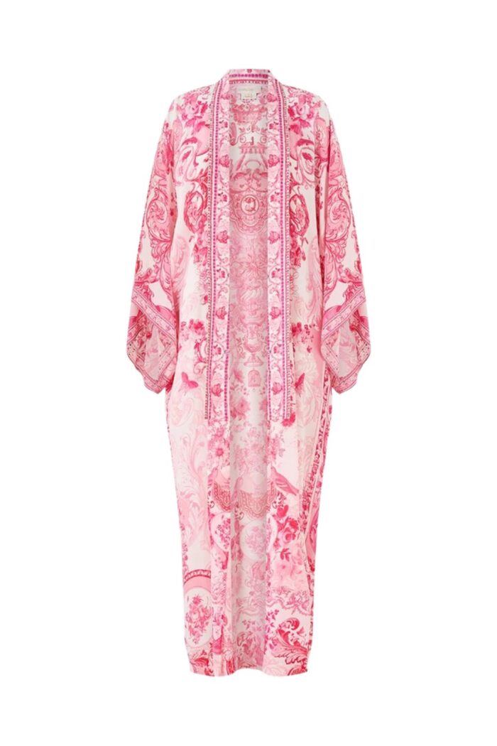Camilla Kimono Layer w Collar LIVIN LA VIDA ROSA ghost