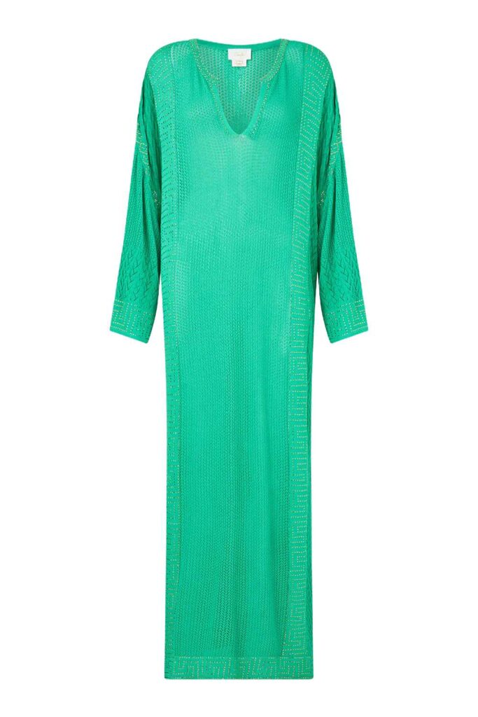 Long V-neck Knit Kaftan SPIRIT OF SANTAMARIA
