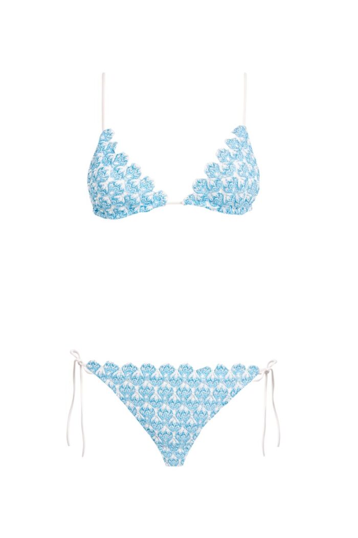 Missoni Lace triangle bikini with lamé ghost