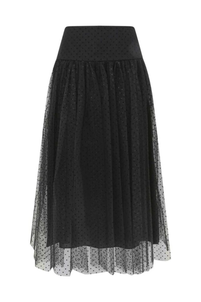 Zimmermann Rebellion Tulle Dot Midi Skirt