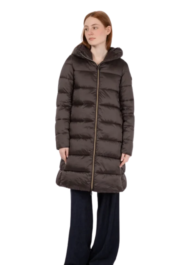 Lysa puffer coat Brown Black