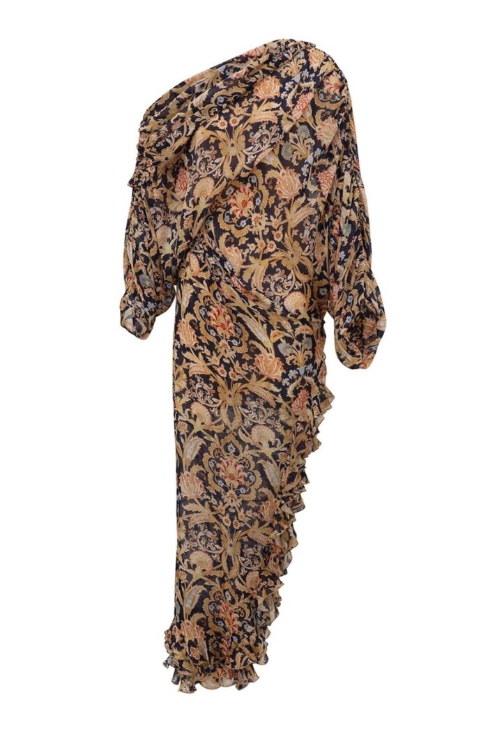 Zimmermann Valliant Asymertic Ruffle Gown