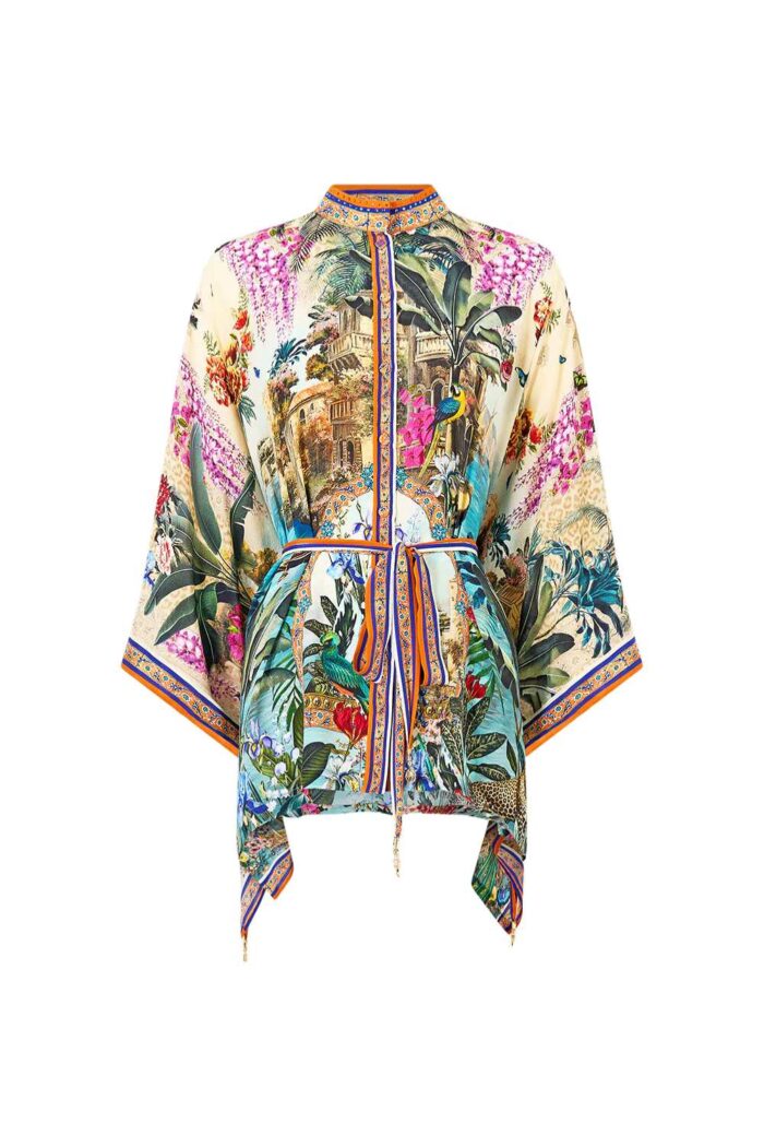 Camilla Button Through Scarf Blouse BODRUM BOTANICALS