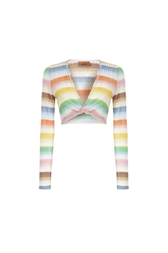MISSONI Crop Top Mult. Degrade Col. SM9X2 ghost