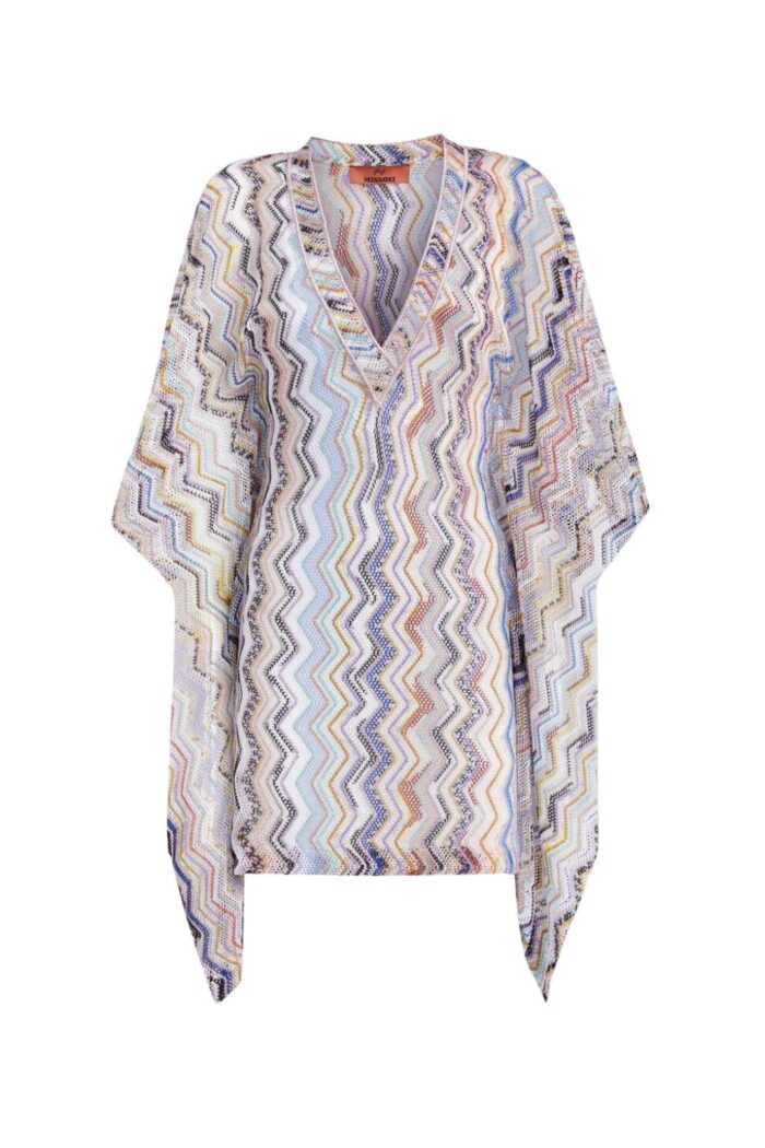 Missoni Short Cover Up Kaftan zig zag with lurex ghost