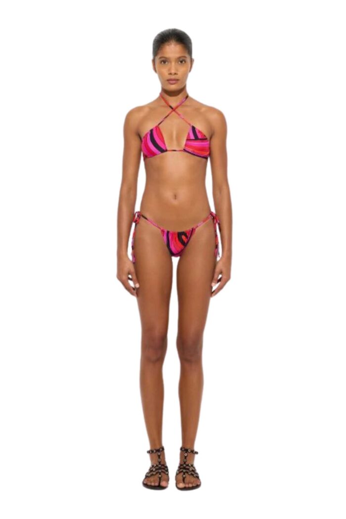 PUCCI Iride Bikini set Fuchsia Black front
