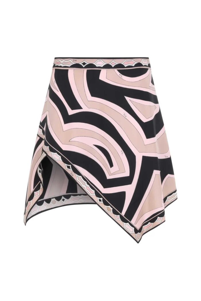 Pucci Labirinto Skirt Silk Twill Nude