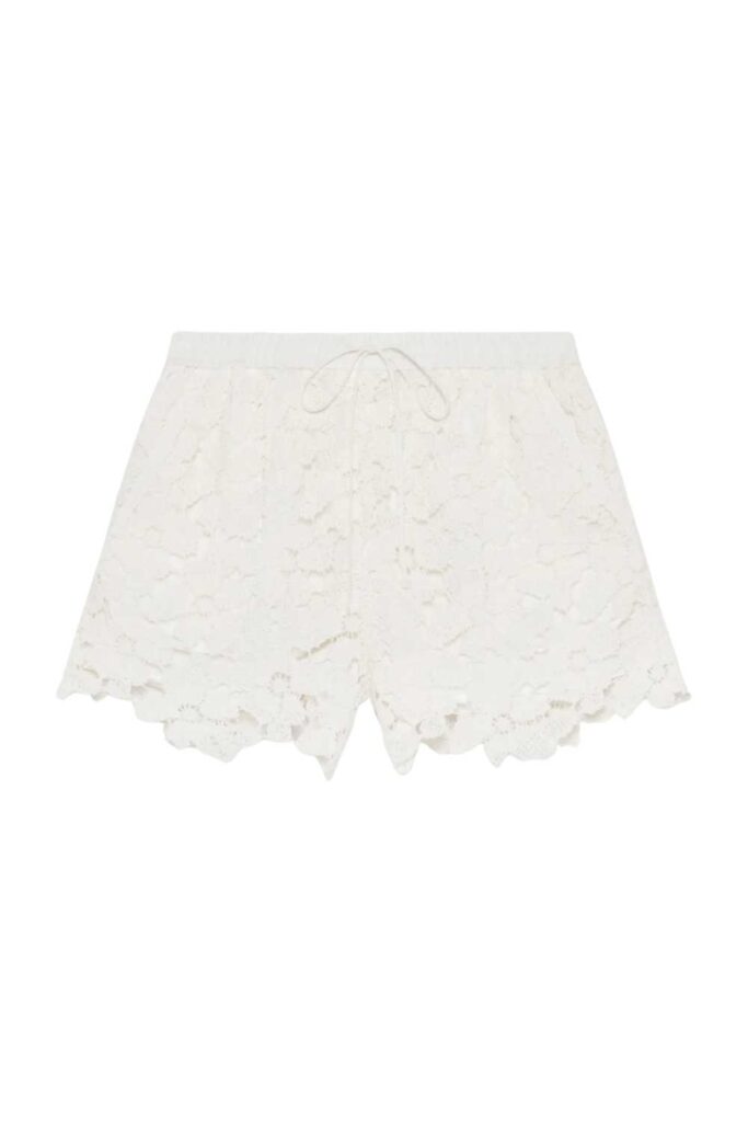 Simkhai Holy Lace Short Ivory ghost