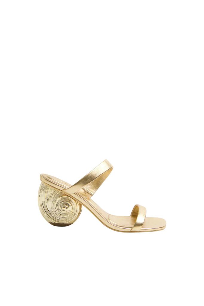Simkhai Marion Shell Heel Alabaster Gold Side