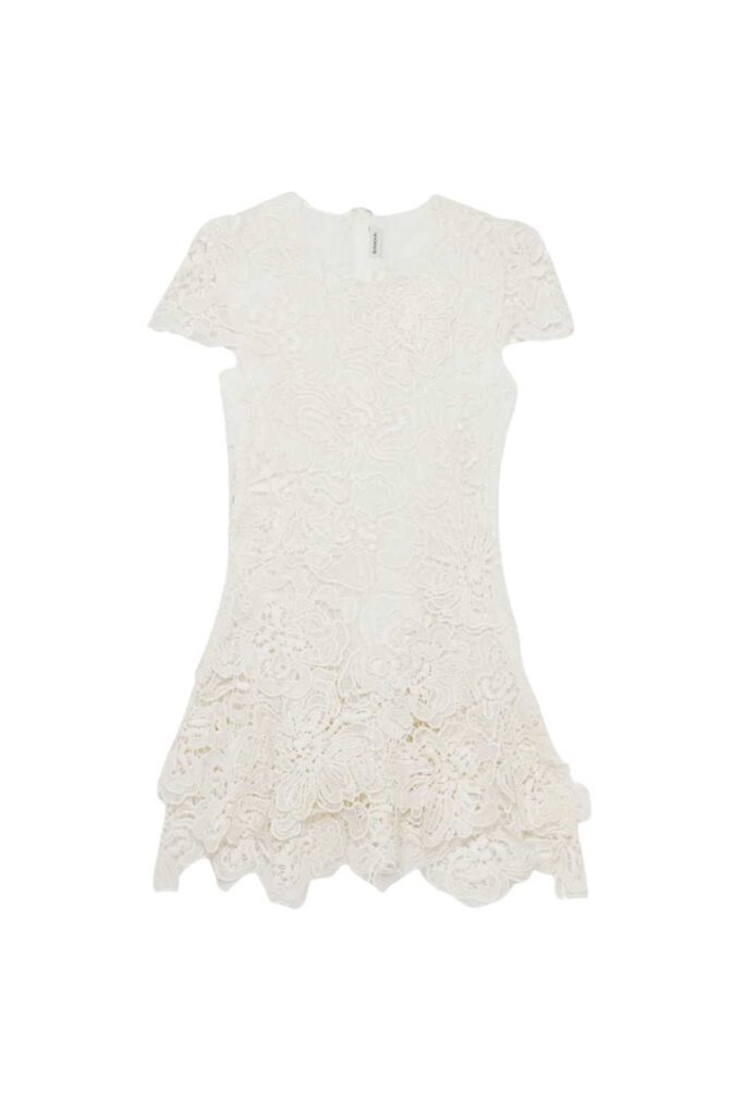 Simkhai Novelle Lace Mini Dress White ghost