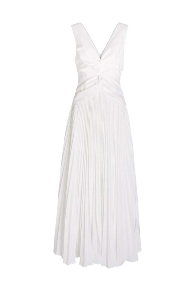 Simkhai Vivanne Midi White Dress ghost