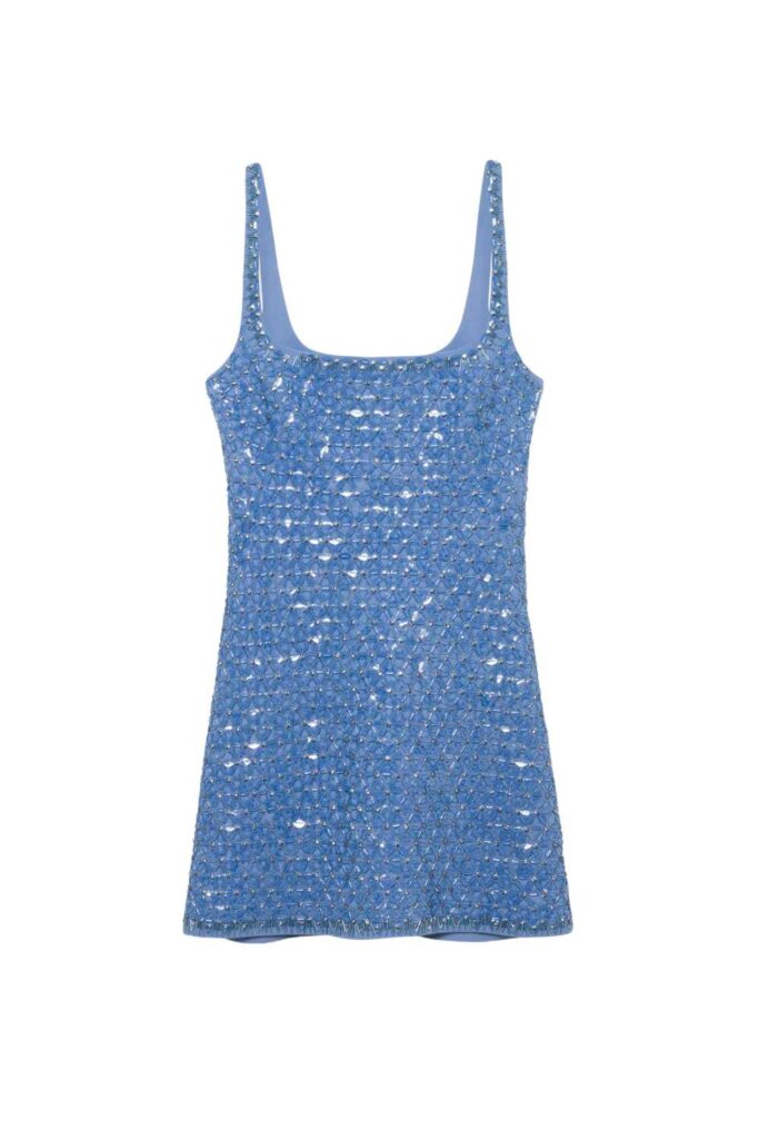 Simkhai Ziva Embelished Mini Dress Periwrinkle ghost