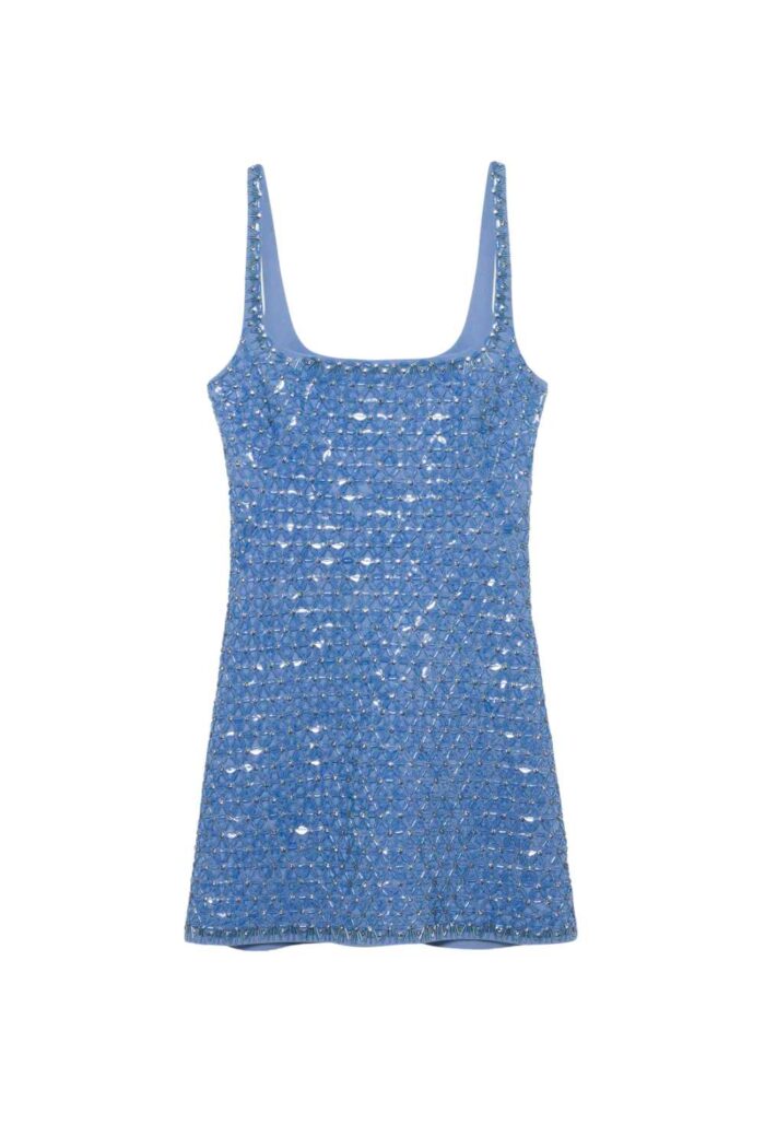 Simkhai Ziva Embelished Mini Dress Periwrinkle ghost