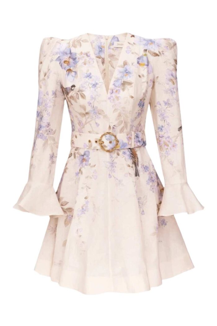 Zimmermann Luna Plunge Mini Dress