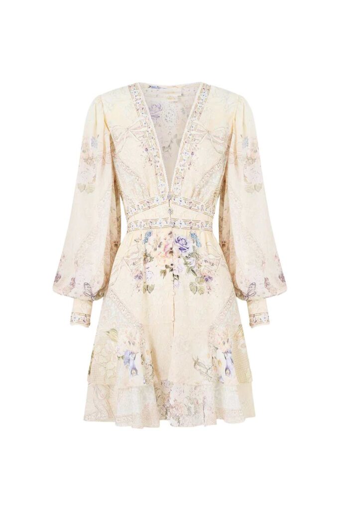 Camilla Button Front Frill Dress LACED WITH LOVE ghost
