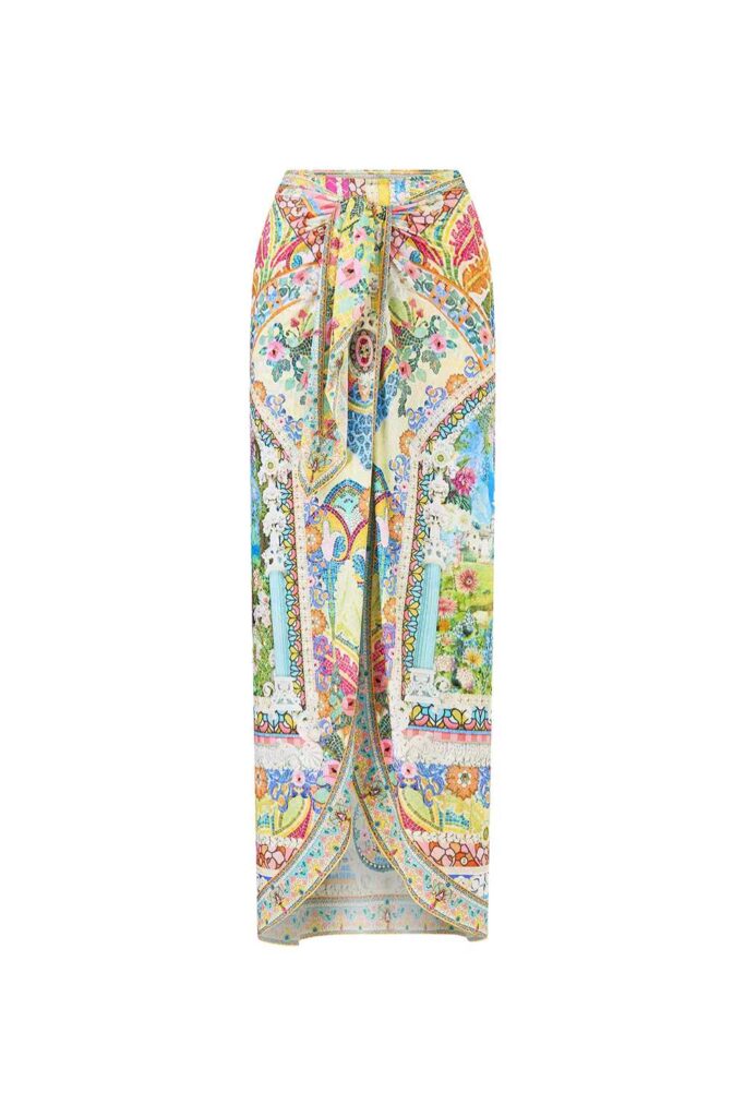CAMILLA Layered Long Sarong NAVAS NOUVEAU ghost