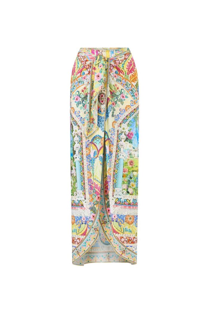 CAMILLA Layered Long Sarong NAVAS NOUVEAU ghost
