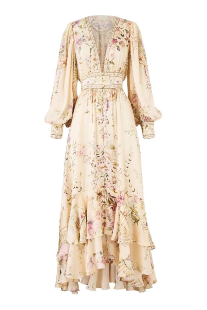 Camilla Long Button Front Dress ADORED IN ARANJUEZ ghost