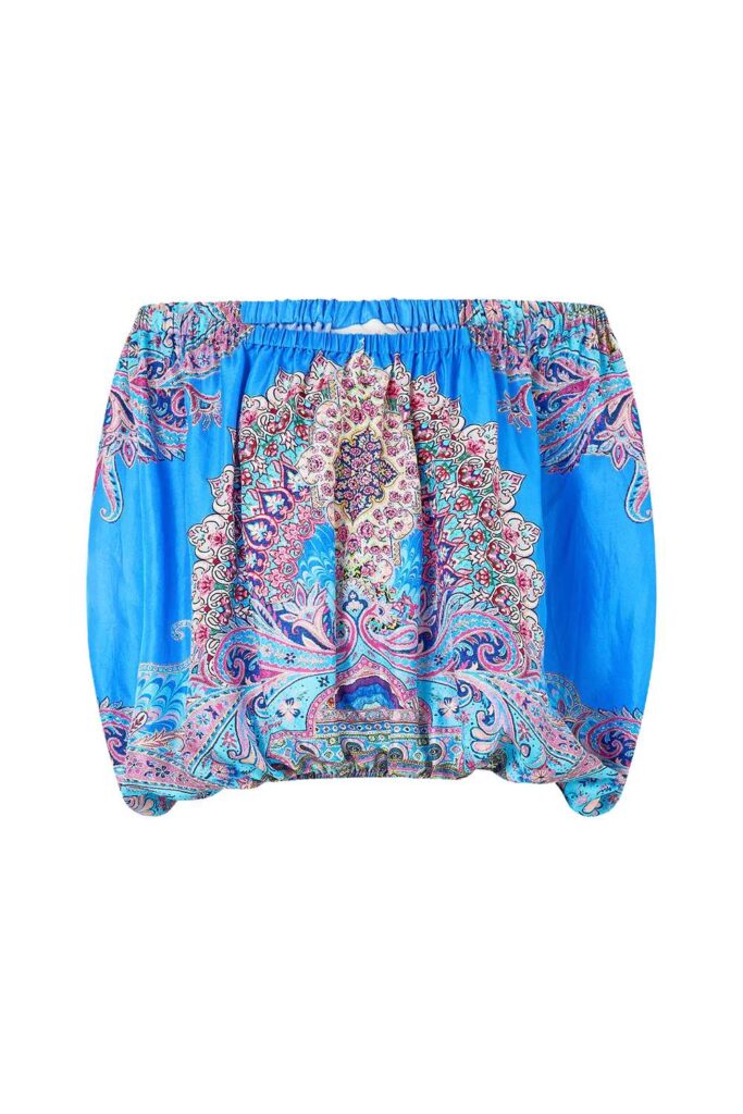 CAMILLA Off shoulder Elastic Top FOOTSTEPS IN FOLKLORE ghost