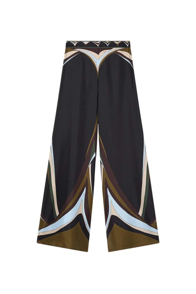 PUCCI FARI Print Silk Trousers ghost