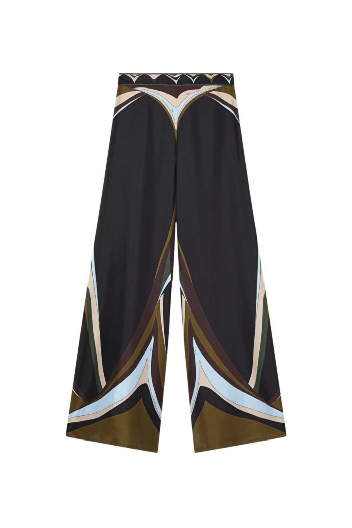PUCCI FARI Print Silk Trousers ghost