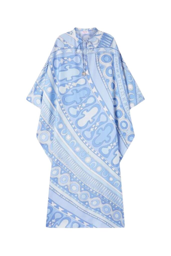 PUCCI Long Kaftan Pale Blue ghost