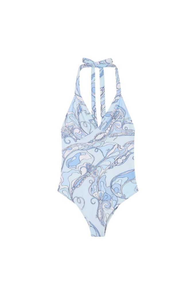 PUCCI Onepiece Swimsuit Pale Blue ghost