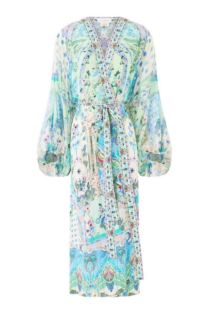 CAMILLA Blouson Sleeve Layer MIDSUMMER MOSAICS ghost