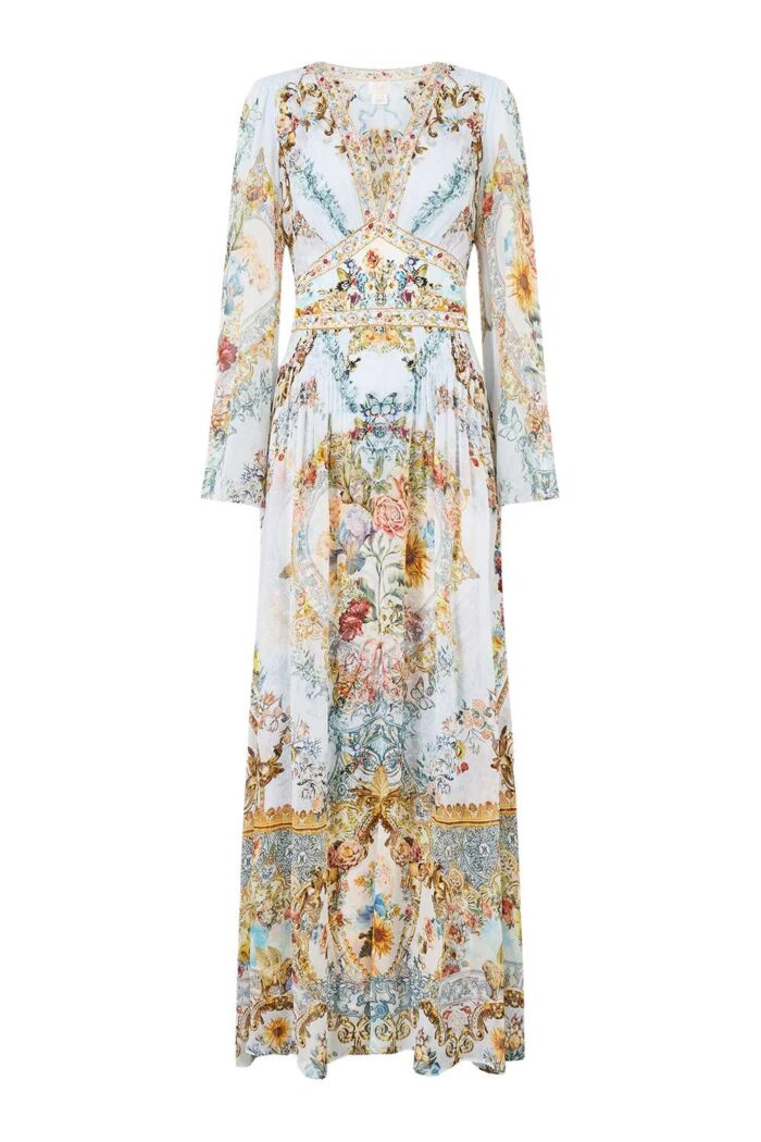 CAMILLA Flared Sleeve Dress SEVILLE SWEETHEART ghost