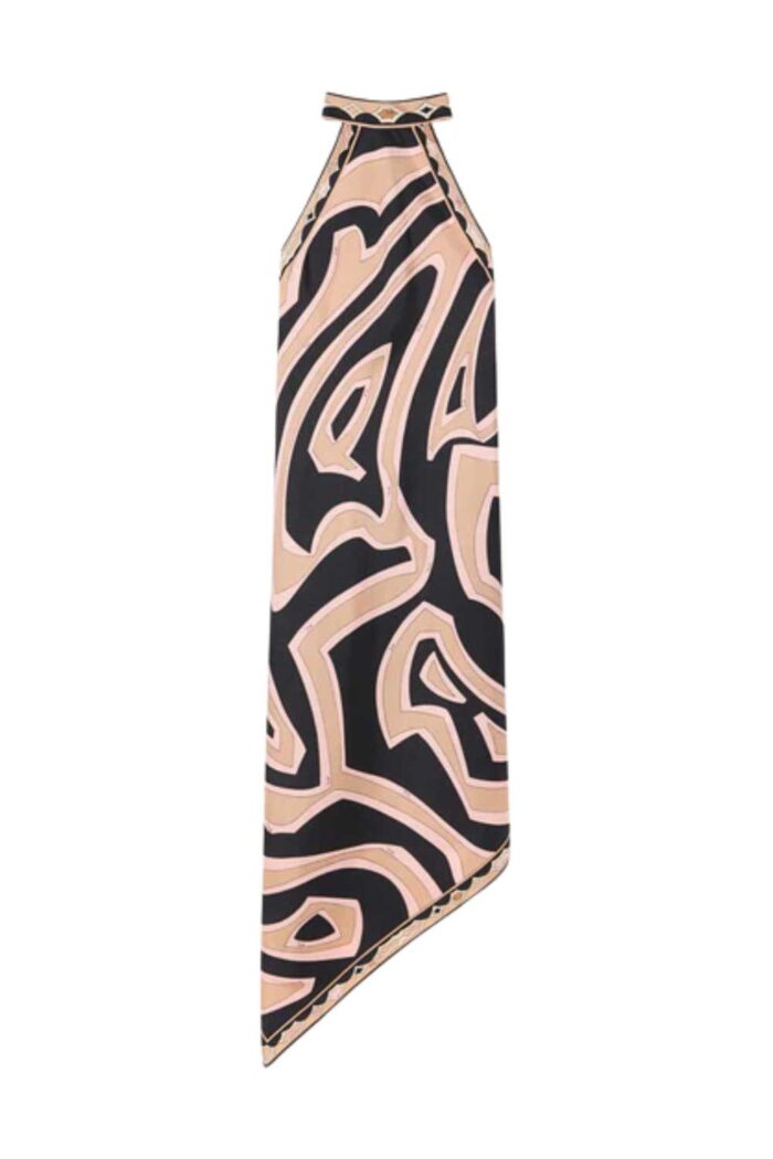 Pucci Labirinto Silk Dress Nude ghost