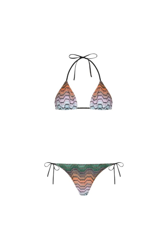 MISSONI Bikini Multi Greek Motif Blue tones ghost