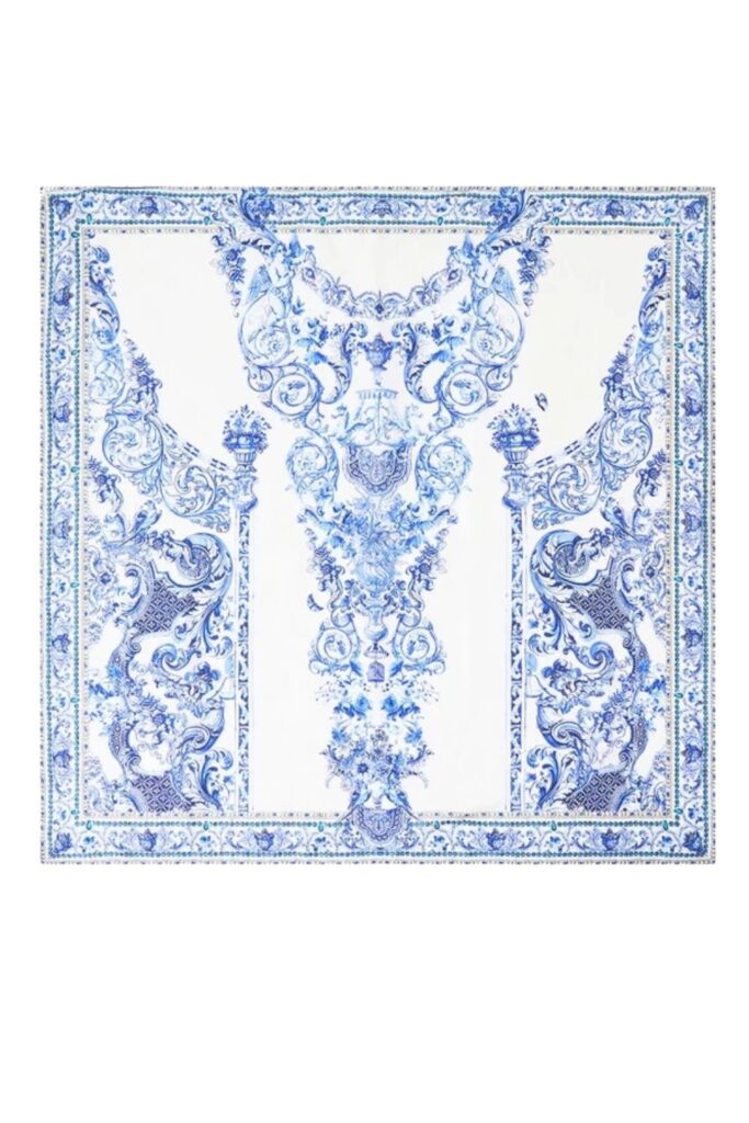 Camilla Silk Chiffon Shrug CERAMIC PANORAMIC ghost