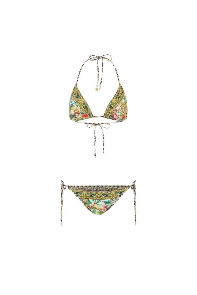 Camilla Soft Reversible Tri Tie bikini Set WANDERLUST EMPIRE ghost