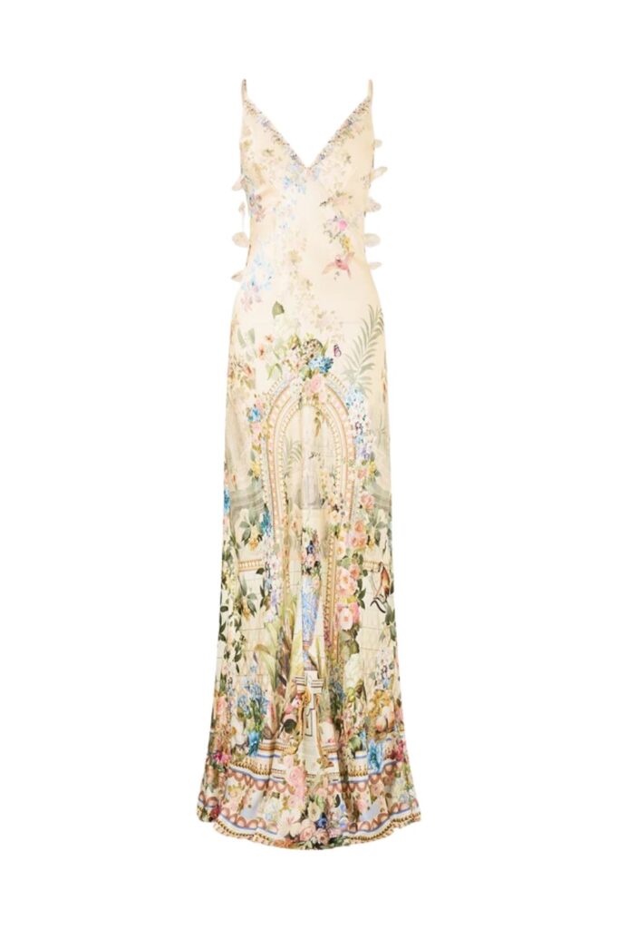 Camilla V neck Slip Dress MIDSUMMER MASTERPIECE ghost