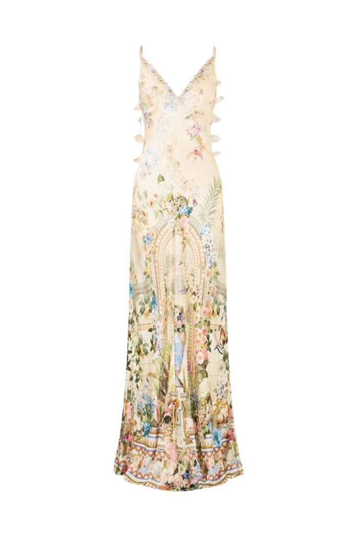 Camilla V neck Slip Dress MIDSUMMER MASTERPIECE ghost