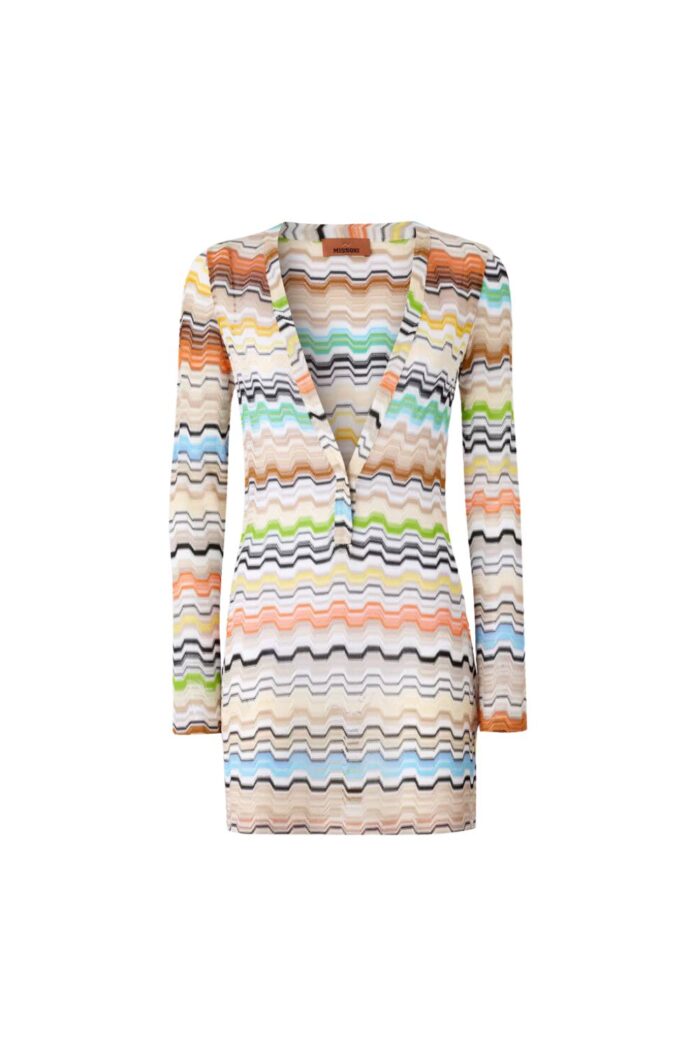 MISSONI Short Cover Up Greek Motif ghost
